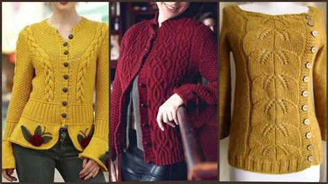 The body is worked flat, from side to side, with a vertical. Very Beautiful Hand Knitted Women's Sweaters Designs ...