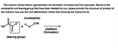 SOLVED The Reaction Shown Below Approximates The Formation Of Acetyl