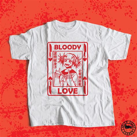 My Hero Academia Bloody Love Toga Himiko Shirt Etsy