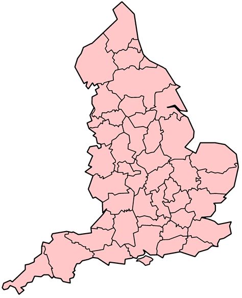 Blank Counties Of England Map Clipart Best Gambaran