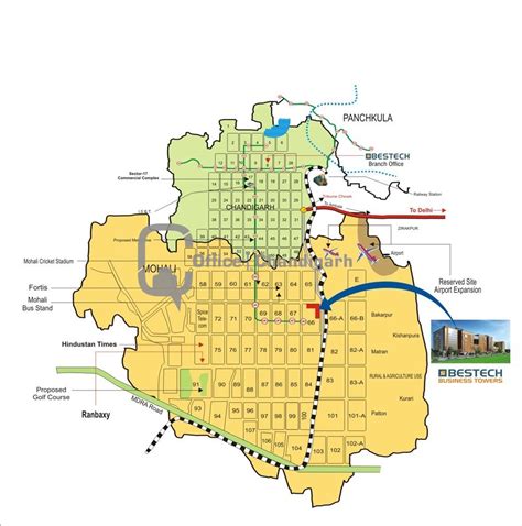 Mohali In India Map