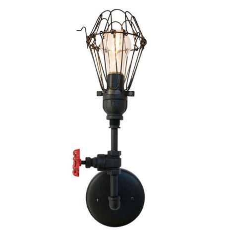 Wall lamps & sconces (10698). Hand Crafted Cage Vintage Valve Pipe Wall Sconce by Hammers And Heels | CustomMade.com
