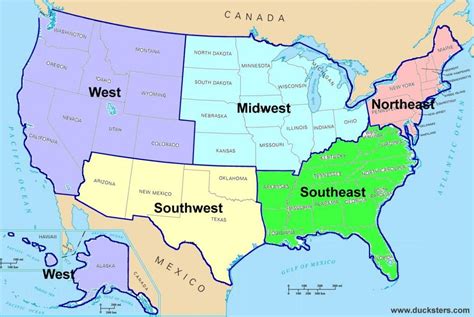 Usa Regional Map Regional Map Of Usa Northern America Americas
