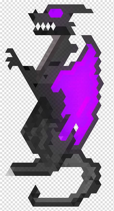 Ender Dragon Pixel Art Grid