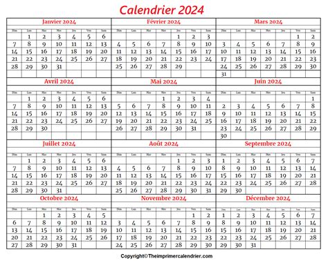 Gratuit Calendrier 2024 Imprimable Modèle Dans Pdf And Mot