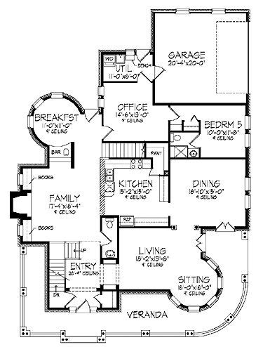 On the other hand, 5 bedroom house plans are also appreciated by smaller families who simply require extra rooms (remember that a bedroom can be transformed into something other than a bedroom, like a. Five Bedroom Queen Anne (HWBDO57201) | Queen Anne House ...