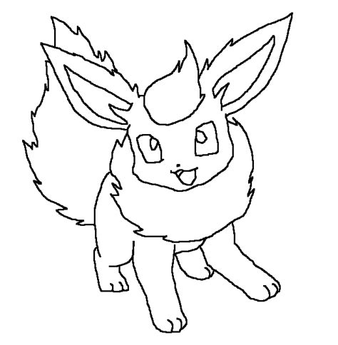Flareon pokemon coloring page see more images here : flareon lineart by angle-chan8 on DeviantArt