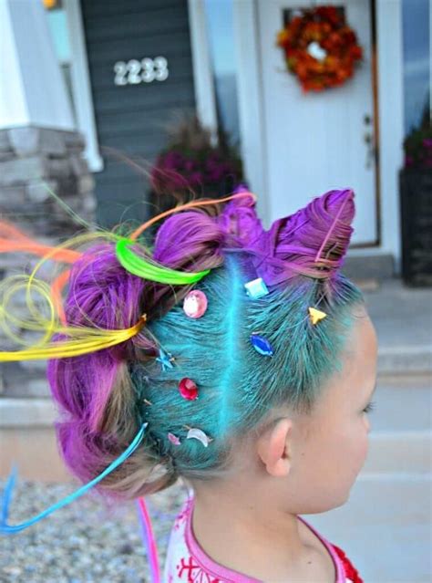 'new colorful hair ideas' not so many women are absolutely happy with the natural color of their hair. Crazy Hair Day Idea, Dragon Hair for Girls - Lou Lou Girls