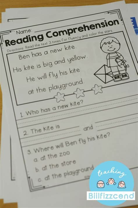 Free Kindergarten Reading Comprehension Spring Edition Reading
