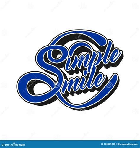 Simple Smile Typography Vektor Illustrationer Illustration Av