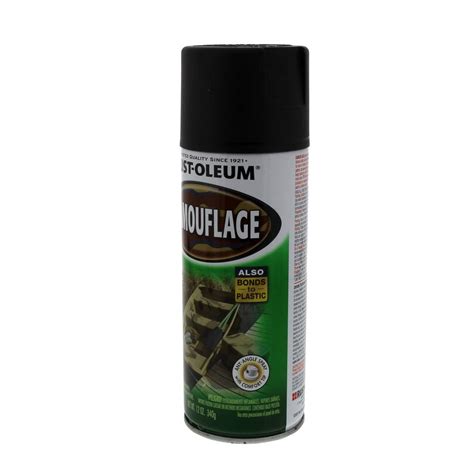 Camouflage Black Non Reflective Ultra Flat Finish 340g Spray Paint Can