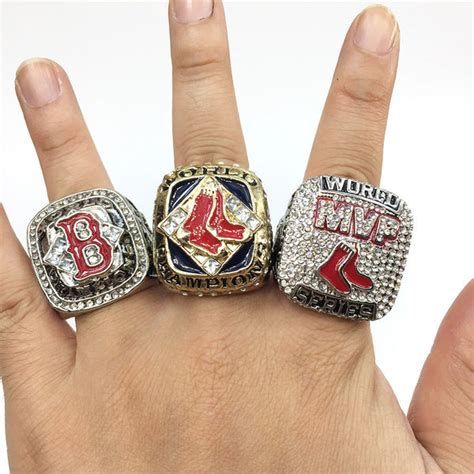 200420072013 Boston Red Sox World Championship Ring Set Size 11