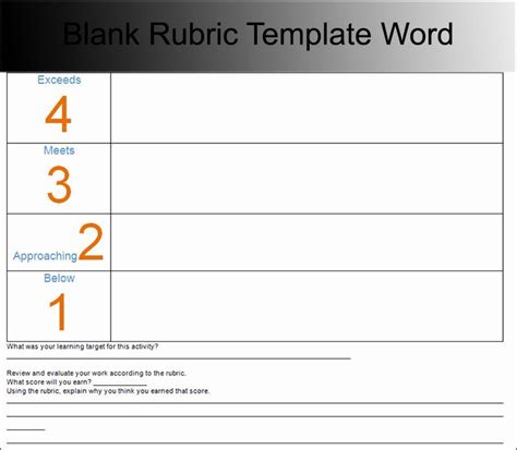Rubric Template Microsoft Word Luxury 7 Rubric Templates ...