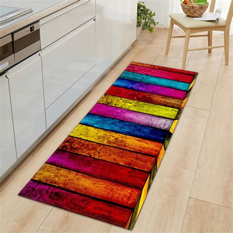 A wide variety of kitchen rugs mats options are available to you, such as technics, pattern, and material. Rectangle Area Rug Wood Grain Kitchen Floor Mat Non-slip ...