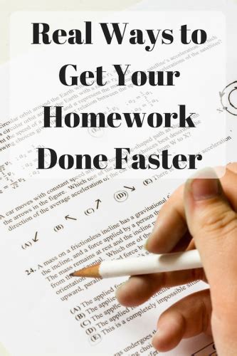 Real Ways To Get Your Homework Done Faster Mom And More