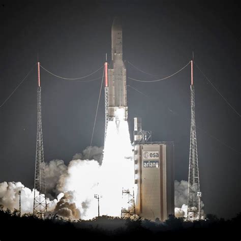 Heavy Communications Satellite Duo Rides To Orbit On Europes Ariane 5