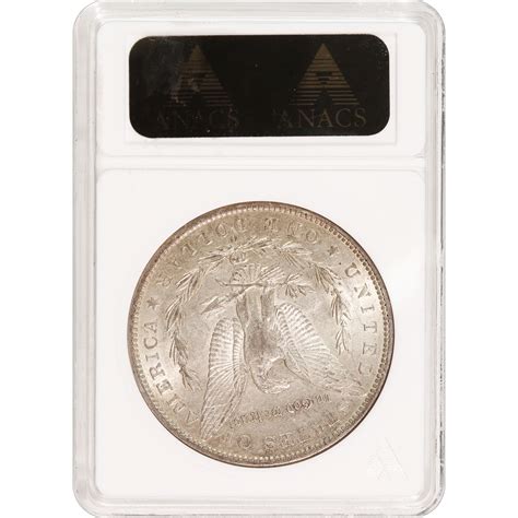 Certified Morgan Silver Dollar 1886 O Au58 Anacs Golden Eagle Coins