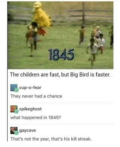 1845 The Children Are Fast But Big Bird Is Faster Cup O