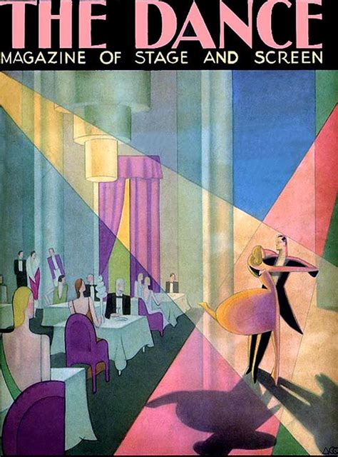Dance 1931 02 ~ Art Deco ~ Spotlights Fall On Elegant Couple Performing
