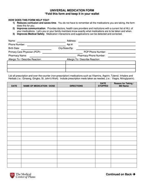 Pdffiller Medication List Form Fill And Sign Printable Template