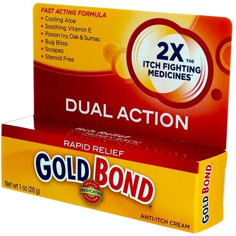 Gold Bond Rapid Relief Dual Action Medicated Anti Itch Cream 1 Oz