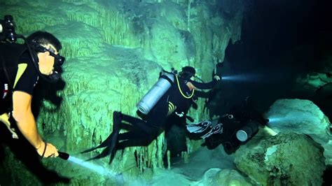 Scuba Diving Dos Ojos Cenote In Playa Del Carmen Mexico Youtube