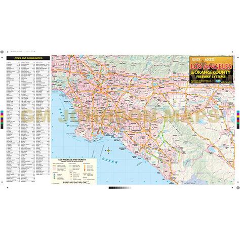 Los Angeles Freeways California Quick Regional Quick Gm Johnson Maps