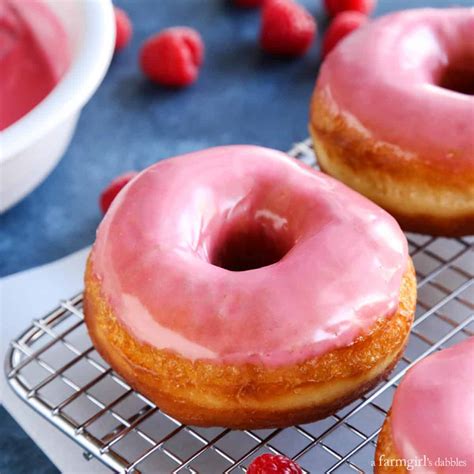 Yeast Donuts With Fresh Raspberry Glaze A Farmgirls Dabbles