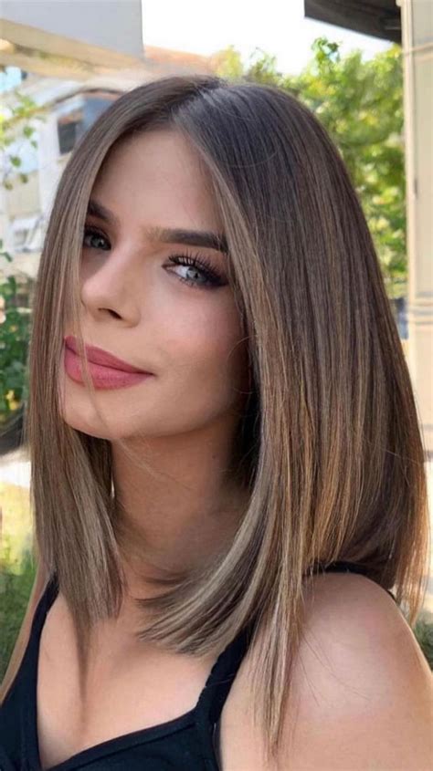 50 Long Bobs And Bob Haircuts To Shake Up Your Look Brown Hair Middle