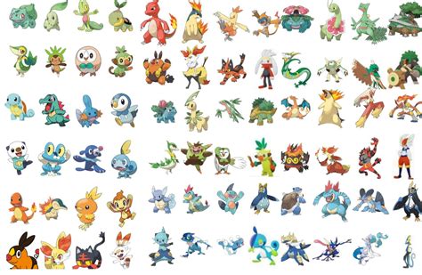 Sooo I Created This Collage Of All The Starter Pok Mon And There Evolutions From Gen To Gen