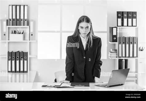 Smart Office Worker Confident Business Woman Lady Boss Woman Formal Style In Office