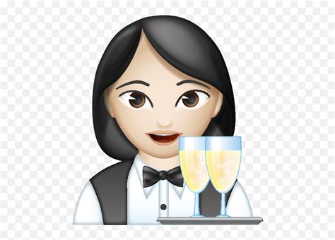 Emoji Cartoon Waitress Emoji Free Transparent Emoji Emojipng