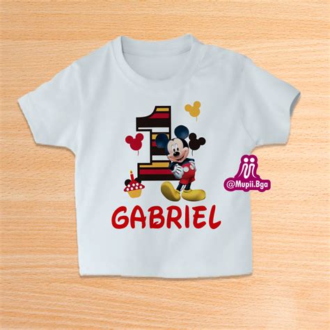 Camiseta Mickey Personalizada Un Añito Camisetas Personalizadas