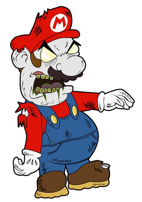 Super Mario Zombie By Nickoxo On Deviantart