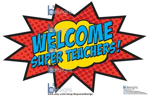 Welcome Super Teachers 11x17 Pc Instant Download Etsy