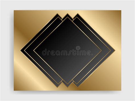 Golden Shiny Glowing Blank Frame Stock Vector Illustration Of Effect Bright