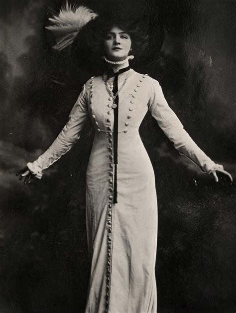 Elegant Edwardian Model And Dress Lily Elsie Vintage Ladies Fashion