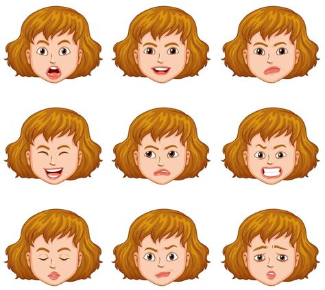 Facial Expressions Vector Art Clip Art Poses Reference Remember
