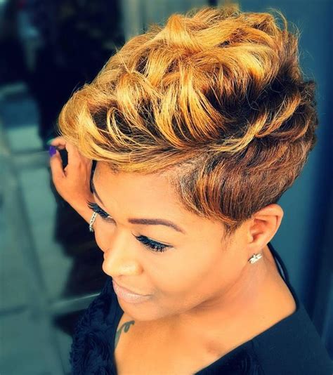 Make your short hairstyle edgier by adding a chestnut color with curls, and a shorter undercut. 18 Stunning Short Hairstyles For Black Women - Haircuts ...
