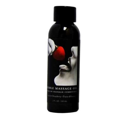 earthly body edible massage oil 2oz mango wicked sex toys