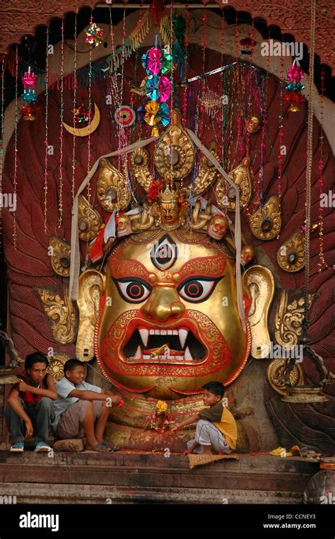 Oct 03 2004 Basantapur Durbar Square Kathmandu Nepal Living Goddess Kumari Festival The