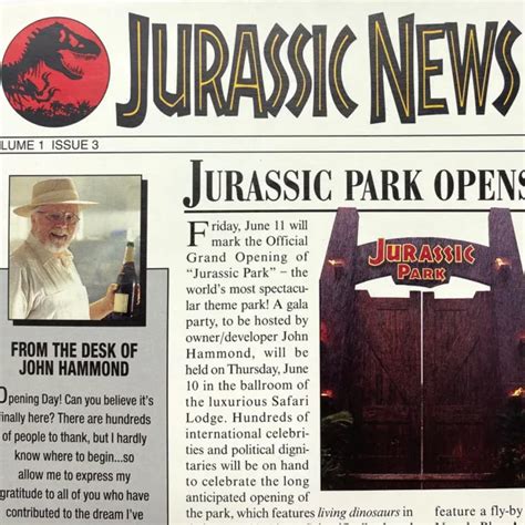Original 1993 Jurassic News Newspaper Park Press Kit Promo Poster Brochure 190 00 Picclick