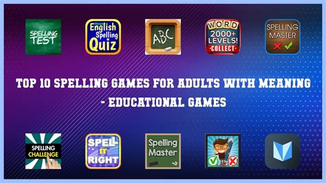 Top 10 Spelling Games For Adults With Meaning Android Games Youtube