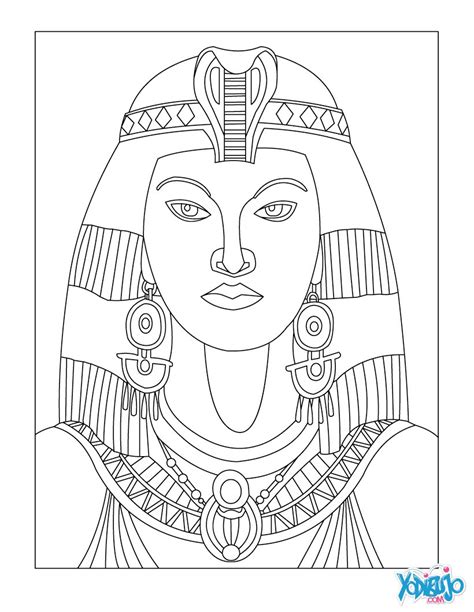 Dibujos De Los Faraones Del Antiguo Egipto Para Pintar Cleopatra Reina De Egipto Para Imprimir