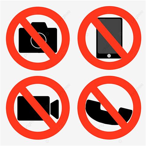 Logo Dilarang Menggunakan Telefon Bimbit Prohibition Sign Do Not Use Mobile Phones Dilarang