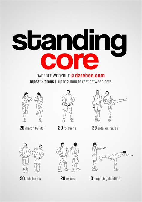 Standing Exercises To Print Out