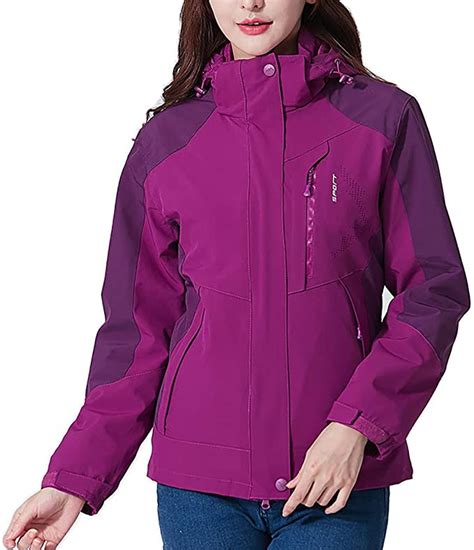 womens 3 in 1 jacket short waterproof windproof thicken ladies fleece jacket outdoor coat