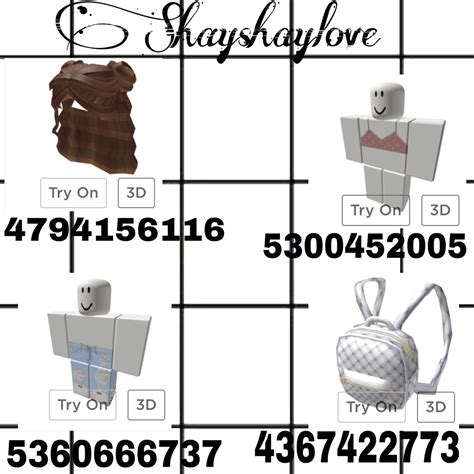 Bloxburg Id Codes For Clothes 5 Aesthetic Roblox Clothing Id S Codes