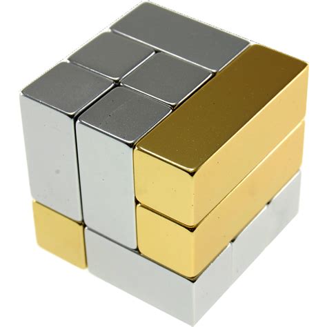 Metal Art I Cube Gold Metal Puzzles Puzzle Master Inc
