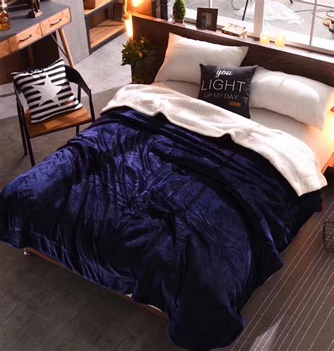 Soft Warm Candy Nude Coral Fleece Blanket Winter Sheet Bedspread Sofa
